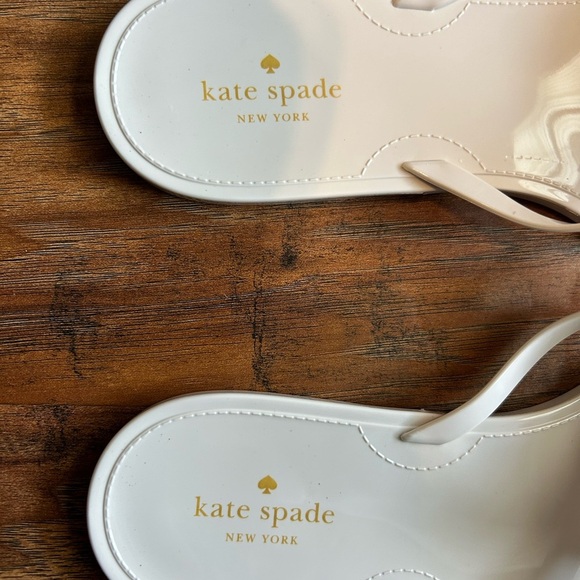 Kate Spade New York Women’s Size 11 Flip Flops Bow Bride Wedding Summer - Picture 5 of 10